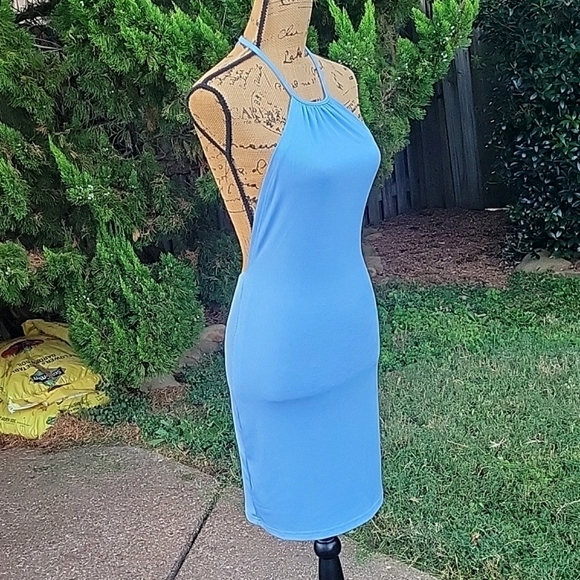 NEW Halterneck Mini Dress with Open Back - Picture 8 of 17